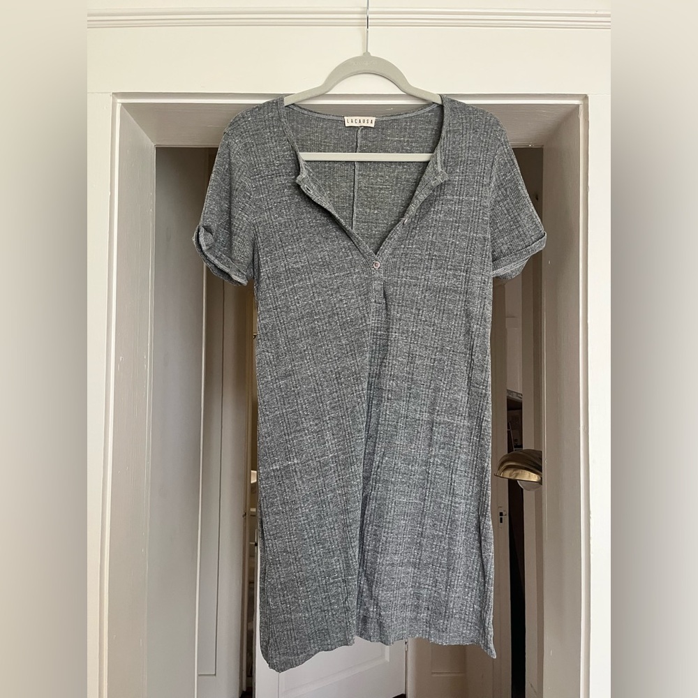 Lacausa gray knit mini dress